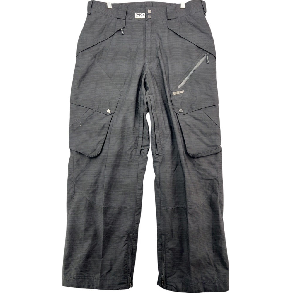 Sims Snowboarding Pants Men Large Gray Cargo Pockets Ripstop Winter Ski 2994